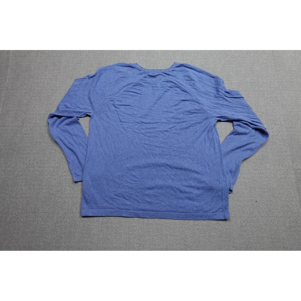 Banana Republic Sweater Mens Medium Blue Silk Linen Lightweight Crewneck Soft
